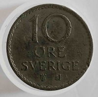 10 эре 1966г. Швеция, состояние XF - Мир монет