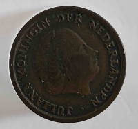 1 цент 1955г. Нидерланды, состояние F - Мир монет