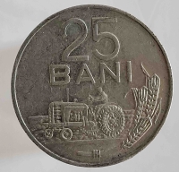25 бани 1982г. Румыния.Трактор, состояние VF - Мир монет
