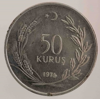 50 курушей 1974г. Турция, состояние XF - Мир монет