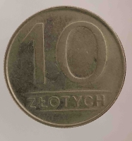 10 злотых 1988г. Польша, состояние AU - Мир монет