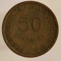 50 сентаво 1973г. Португальский Мозамбик , состояние XF  - Мир монет