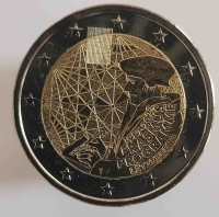 2 евро 2022г. Люксембург. 35 лет программы Эразмус. состояние UNC - Мир монет