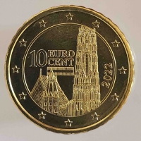 10 евроцентов 2022г. Австрия, состояние UNC - Мир монет
