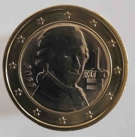 1 евро 2022г. Австрия, состояние UNC - Мир монет
