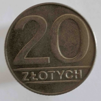 20 злотых 1989г. Польша, состояние XF - Мир монет