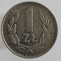 1 злотый 1986г. Польша, состояние XF - Мир монет