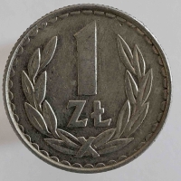 1 злотый 1986г. Польша, состояние XF - Мир монет
