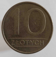 10 злотых 1986г. Польша, состояние XF - Мир монет