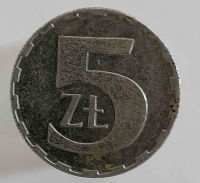 5 злотых 1989г. Польша, состояние X - Мир монет