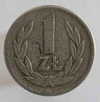 1 злотый 1965г. Польша, состояние VF - Мир монет