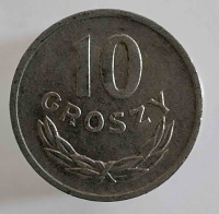 10 грошей 1967г. Польша, состояние VF - Мир монет