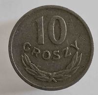 10 грошей 1967г. Польша, состояние VF - Мир монет