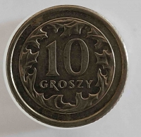 10 грошей 2004г. Польша, состояние VF - Мир монет