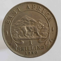 1 шиллинг 1950 г. Британская Восточная Африка, состояние VF - Мир монет