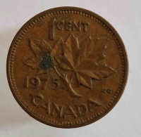 1 цент 1975 г. Канада, состояние VF - Мир монет