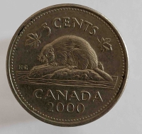 5 центов 2000 г. Канада, состояние VF - Мир монет
