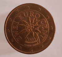 2 евроцента  2004г. Австрия, состояние VF - Мир монет