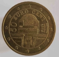  50 евроцентов 2002г. Австрия, состояние VF - Мир монет