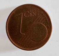 1 евроцент 2002г. Греция , состояние VF  - Мир монет