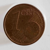 1 евроцент 2008г. Кипр, состояние VF  - Мир монет