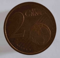 2 евроцента 2008г. Кипр, состояние VF  - Мир монет