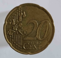20 евроцентов  2002г. Франция , состояние VF - Мир монет