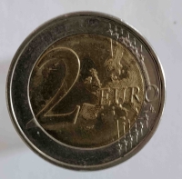 2 евро 2009г. Кипр, регулярный чекан . состояние VF  - Мир монет
