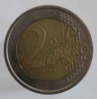 2 евро 2002г. Италия . регулярный чекан, состояние VF   - Мир монет