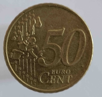 50 евроцентов 1999г. Нидерланды, состояние VF  - Мир монет