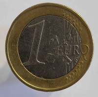 1 евро 2002г. Греция , состояние VF  - Мир монет