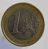  1 евро 2001г. Испания , состояние VF  - Мир монет