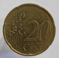 20 евроцентов 2000 г. Франция.  состояние VF - Мир монет