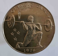 1 доллар 1976г. Самоа и Сисифо. Летние Олимпийские игры. Штанга, состояние UNC - Мир монет