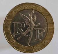 10 франков 1991г .Франция,состояние XF - Мир монет