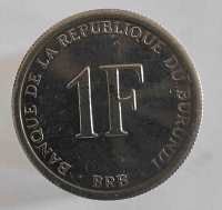 1 франк 2003г. Бурунди. Герб, состояние UNC - Мир монет