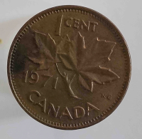 1 цент 1971 г. Канада, состояние VF - Мир монет