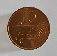 10 эйре 1981г. Исландия.Кальмар, состояние UNC - Мир монет