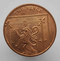 2 пенса 2012г. Великобритания. Флаг, состояние UNC - Мир монет