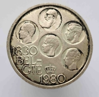 500 франков 1980г. Бельгия. 150 лет Независимости Бельгии, состояние aUNC - Мир монет