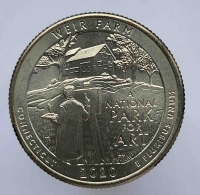 25 центов 2020г. № 52. Р .Национальное историческое место Ферма Дж. А. Вейра. Коннектикут, состояние UNC.  - Мир монет