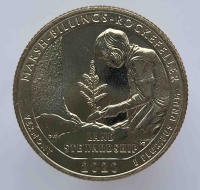 25 центов 2020г. США.  Р . Национальный исторический парк № 54-Рокфеллера. Вермонт, состояние UNC.  - Мир монет