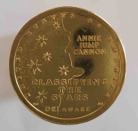  1 доллар 2019г. США.  Р .   Инновации. Делавер. Энни Джамп Кэннон,  (Звезды),  состояние UNC. - Мир монет