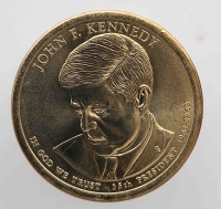  1 доллар 2015г. США.  D. Джон Кеннеди(1961-1963), 35-й президент,  состояние UNC. - Мир монет