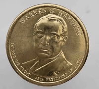 1 доллар 2014г. США.  D. Уоррен Гардинг(1921-1923), 29-й президент, состояние UNC. - Мир монет