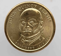 1 доллар 2008г.  США.  D. Джон Куинси Адамс(1825-1829), 6-й президент, состояние UNC - Мир монет