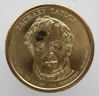 1 доллар 2009г. США.  D. Закари Тейлор(1849-1850), 12-й президент, состояние UNC. - Мир монет