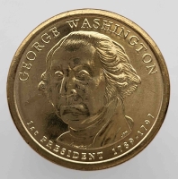 1 доллар 2007г. США.   D . Джордж  Вашингтон(1789-1797), 1-й президент, состояние UNC - Мир монет