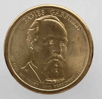 1 доллар 2011г. США.  D. Джеймс Гарфилд(1881-1881), 20-й президент, состояние UNC. - Мир монет