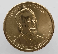 1 доллар 2020г.  США. D.  Джордж Буш-старший(1989-1993), 41-й президент, состояние UNC - Мир монет